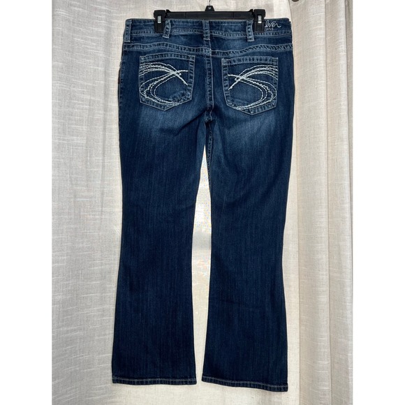 Silver Jeans Suki Bootcut Dark Wash Denim Stretch Mid Rise Women's Size 35x28 - Picture 1 of 10
